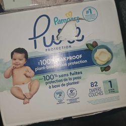 Pampers Pure Protection Diapers Size 1 82count diapers 