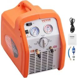 3/4 HP Refrigerant Recovery Machine - Portable AC Recovery Machine with High Pressure Protection, 120V 60Hz Refrigerant Recycle Machine HVAC for Car A