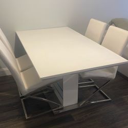 White Dining Room Table Seats 8