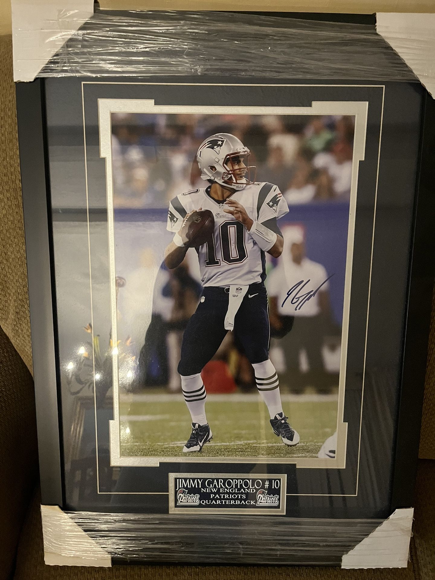 Jimmy Garoppolo Signed Framed Patriots Photo Coa