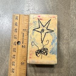 Stitched Star rubber stamp 