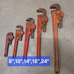 Pipe Wrenches (Sold Only As A Group)