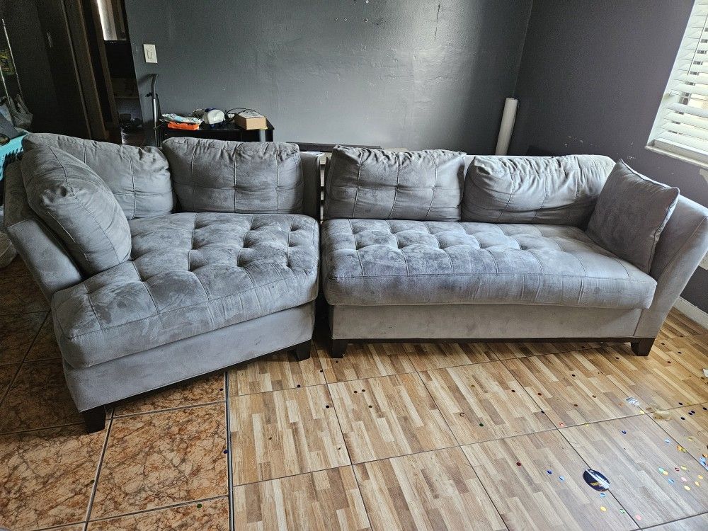 Suede Couch