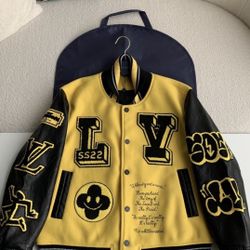 Louis Vuitton SS22 Panther Varsity Jacket Virgil Abloh Amen Break XL Wool