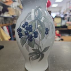 Royal Copenhagen Blackberry Vase, 7 1/2 X 4 1/2 Inches 