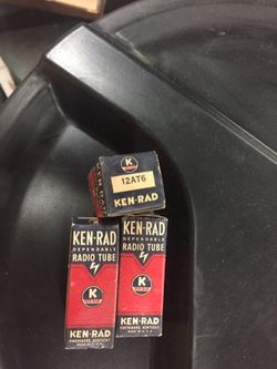 3) Ken Rad AT6 vacuum tubes