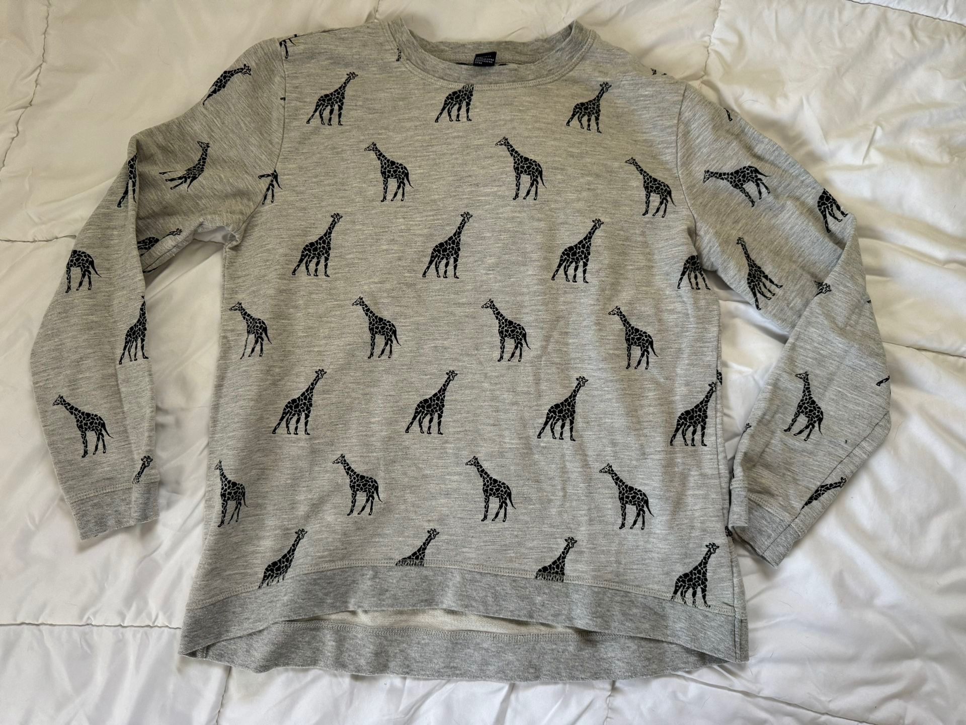 Forever 21 Women’s Giraffe Sweatshirt Black & Grey Size Small S