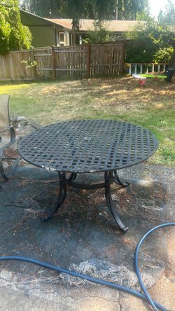 Backyard table and chairs