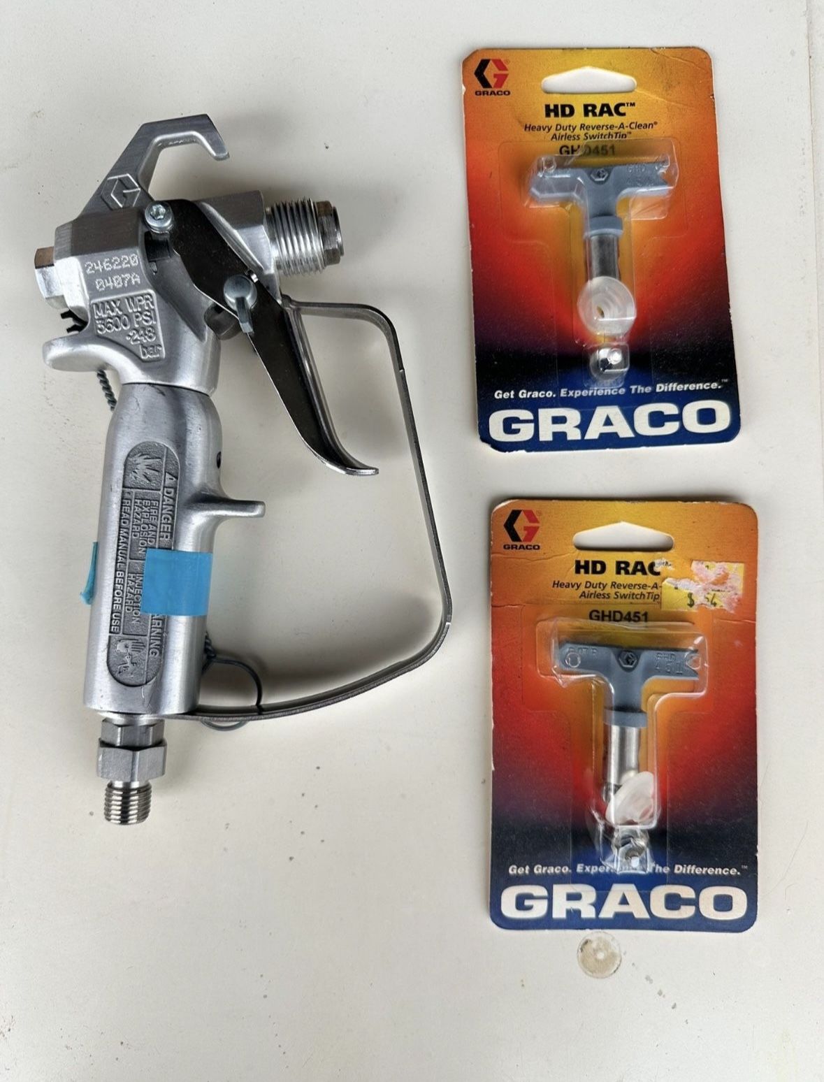 Graco Contractor Airless Spray Gun With Two Switch Tips