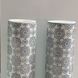 Tall Cylinder Decorative Vases