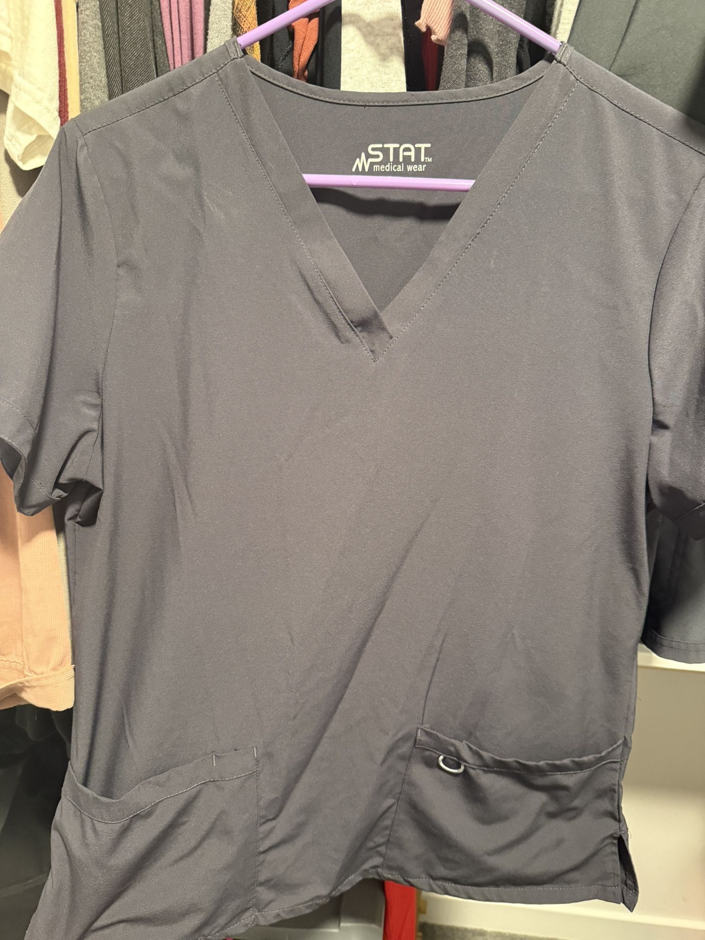 Grey Scrub Top
