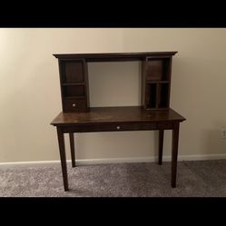Computer Desk with Hutch WOOD