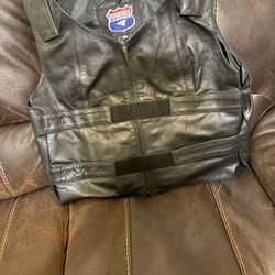New Leather Ridding Vest