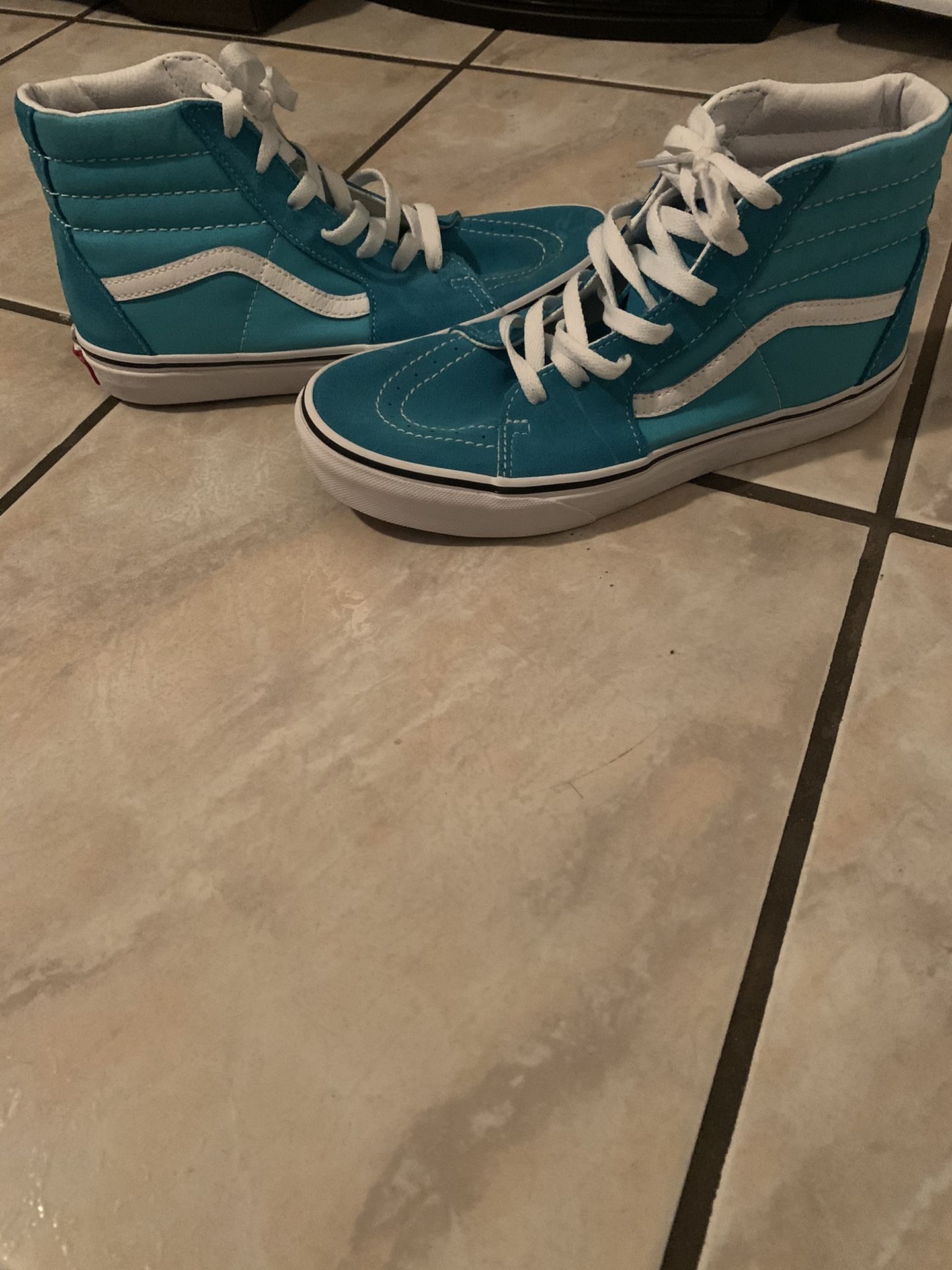 Boys Size 6-Scuba Blue/True White Vans