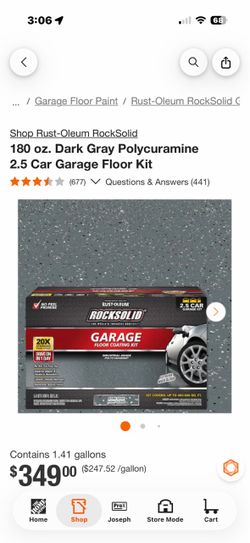 Rust-Oleum RockSolid Garage Floor Coating Kit