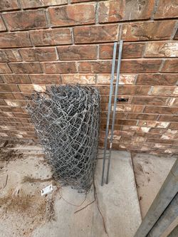 Chain link fence and pole