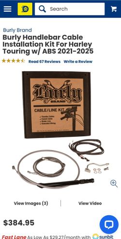 Burly Brand 16" Cable Kit With ABS Touring (2021-2025)