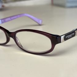 COACH Eyeglasses HC 6037 5069 Kinslee Purple Silver Frames 51-16-135
