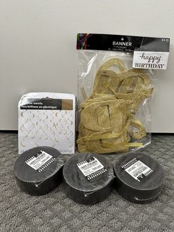 Black and Gold Decorations