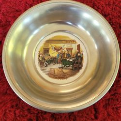 John Trumbull "Declaration of independence" pewter  bowl