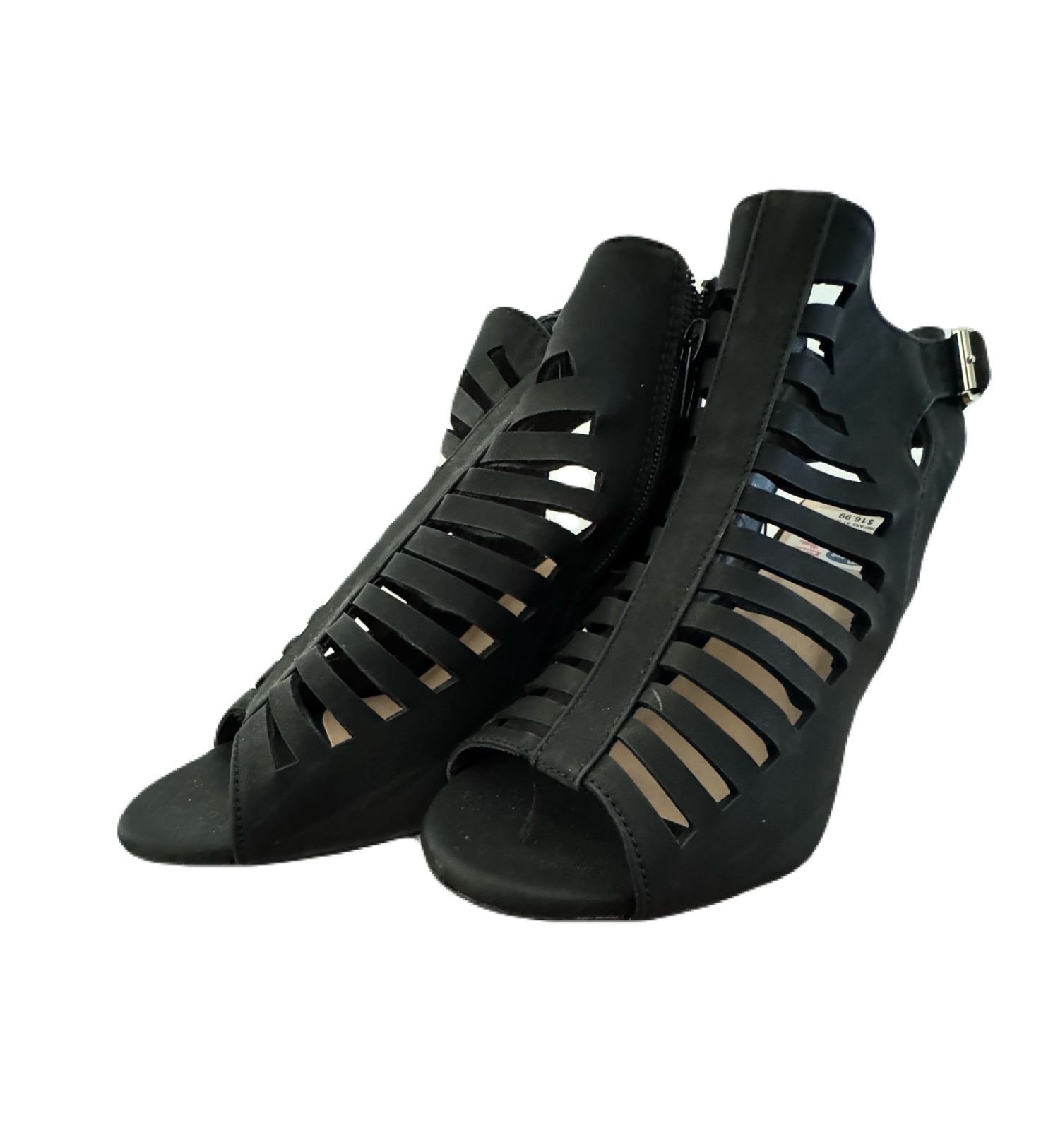 Ashley Blue Faux Suede Ankle Boots-11