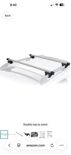 CargoLoc 2-Piece 60" Collapsible Aluminum Roof Top Cross Bar Set – Fits Maximum 55” Span Across Exis