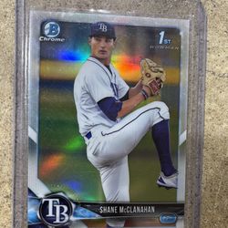 🔥 2018 BOWMAN CHROME REFRACTOR RC AL CY-YOUNG SHANE McCLANAHAN ROY BDC-9