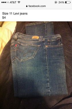 Levi's size 11 skinny jeans