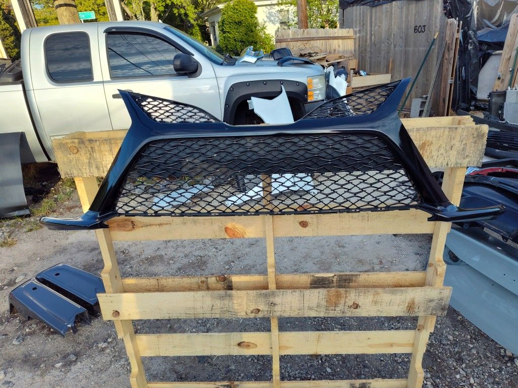 Front Bumper Grill And Left And Right Lower Bumper Plastic Moldings OEM Parts