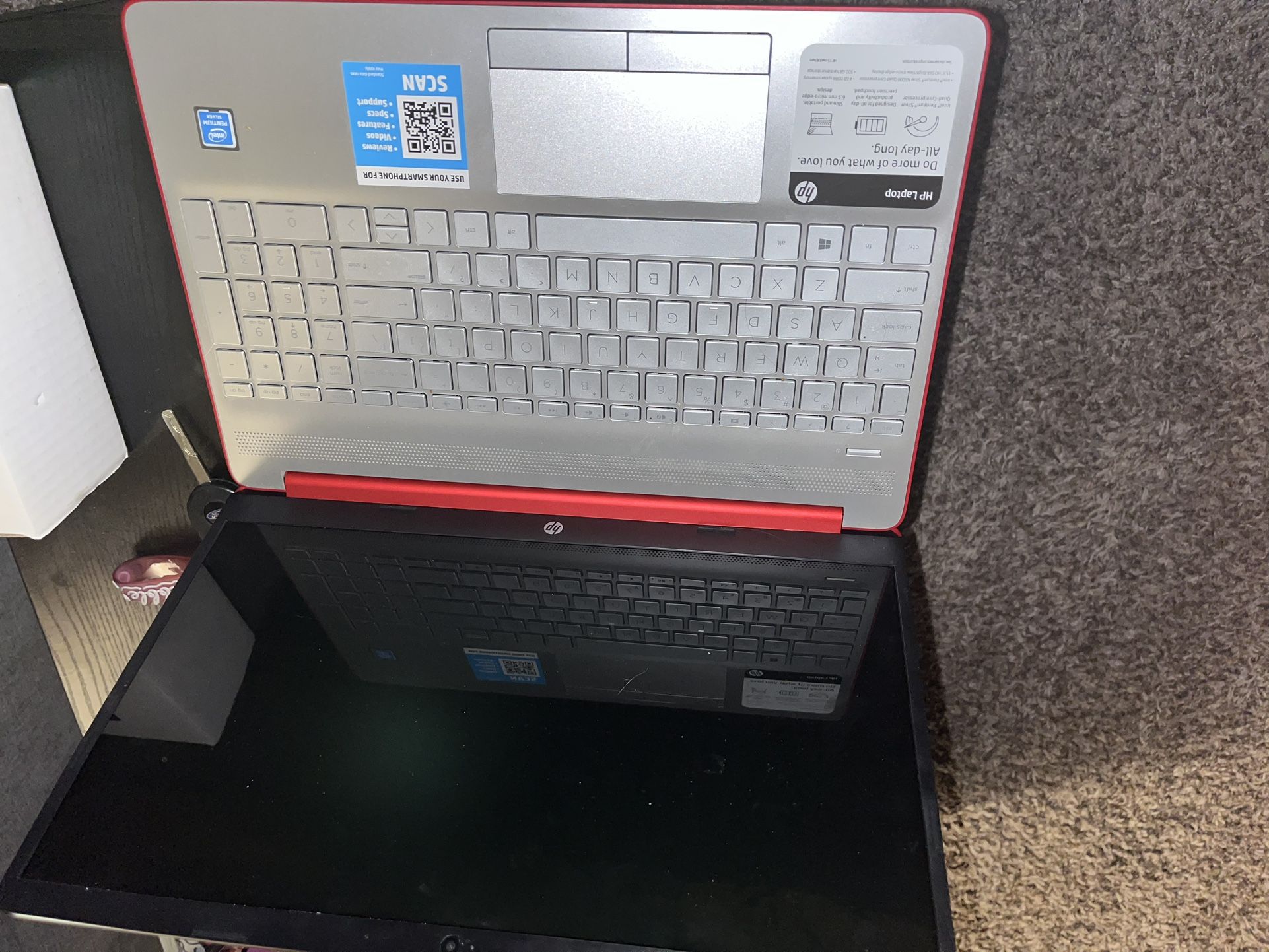 Red Hp Laptop, No Cracks Or Damage , Just Needs Updated