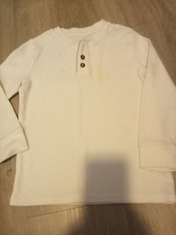 White Ribbed  Long Sleeve Top
