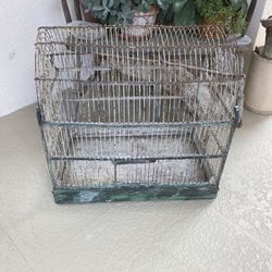Very Cool Looking Vintage Metal Dome Bird Cage   
