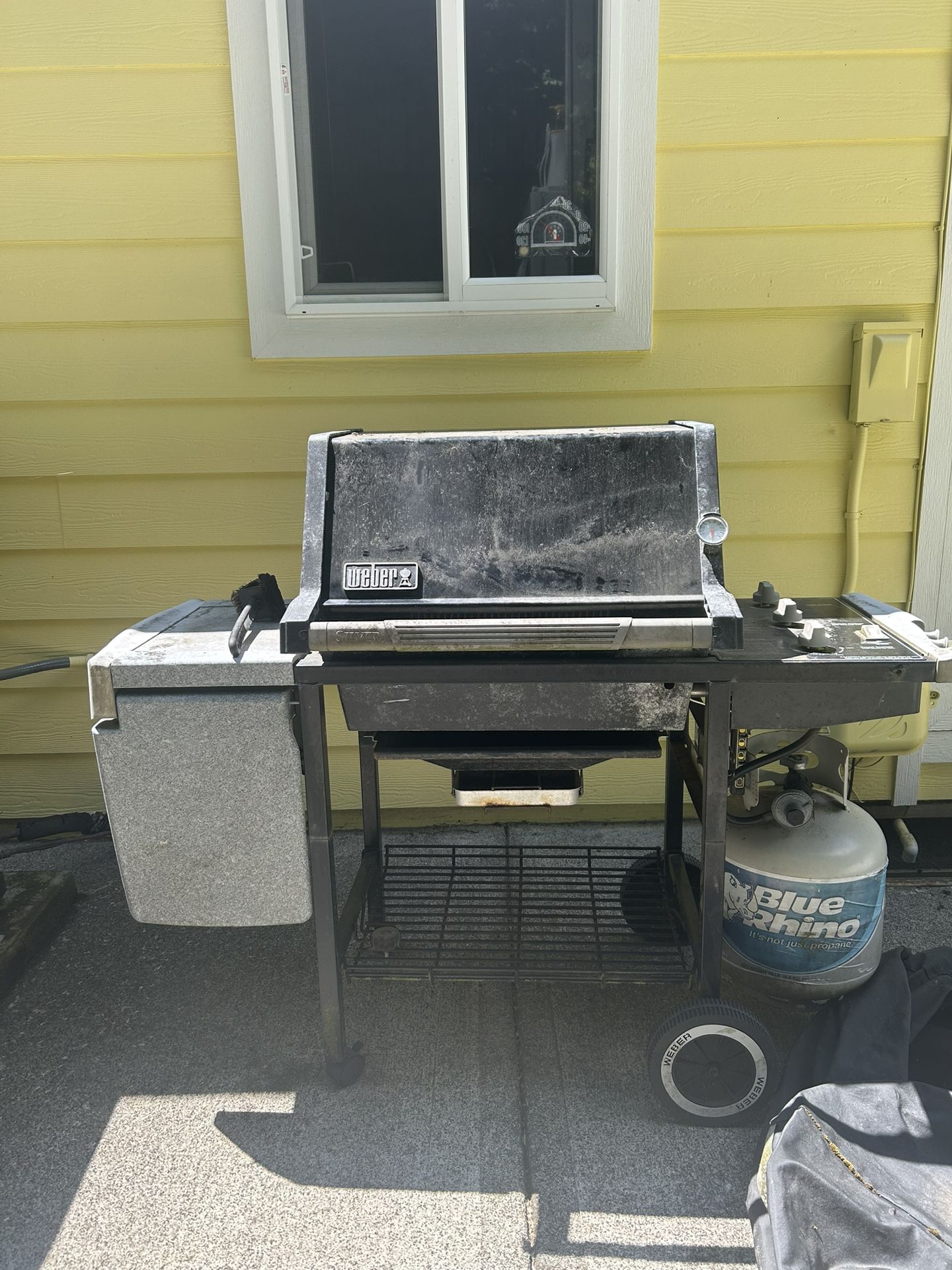 FREE- Gas Grill, Flower Pots & Iron Plant Stands