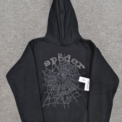 Phantom Black Sp5der Hoodie