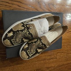 Vince Camuto Snake Print Slip On Sneakers 