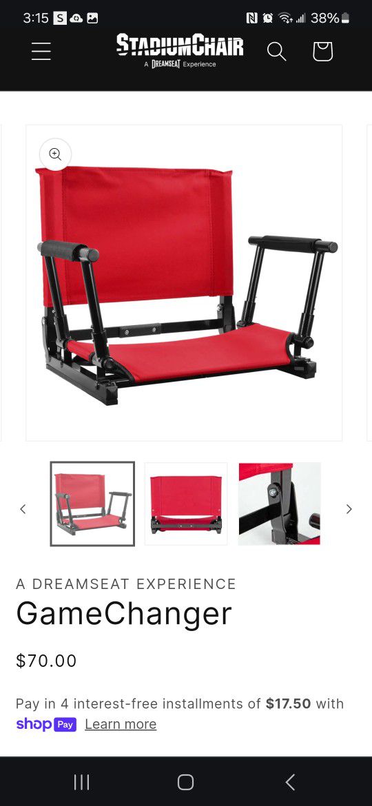 Stadium Chair, Red, Legacy High School 
