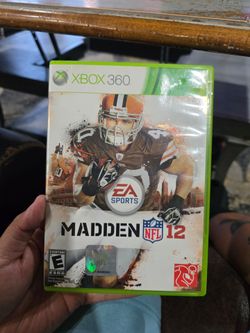 Madden NFL 12 (Microsoft Xbox 360, 2011) GAME DISC & CASE FOOTBALL
