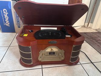 Pyle Vintage Turntable Record Player Stereo System