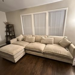 Light Beige L Shape Couch 