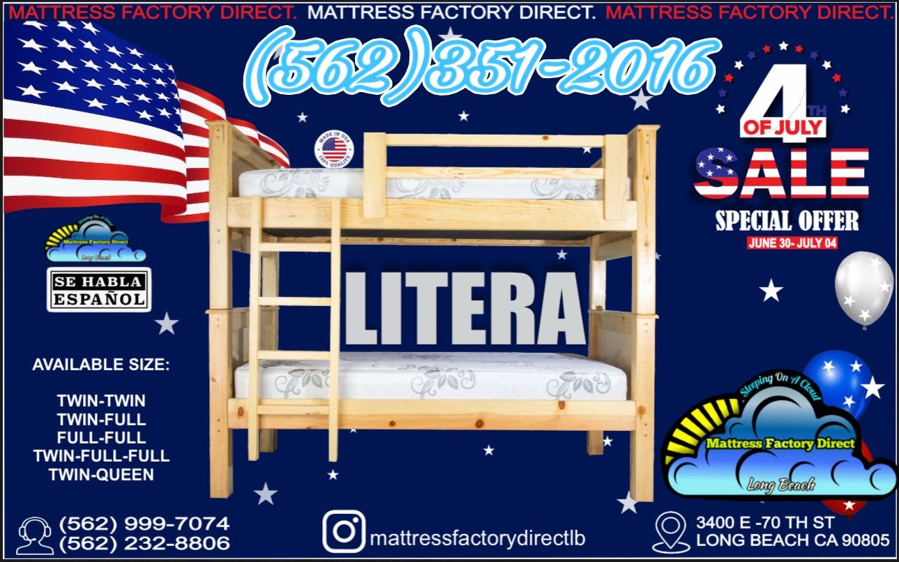 Twin Twin Bunk Bed With Mattresses Colchones Nuevos 