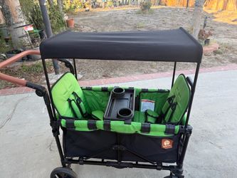 Budglowey Double Stroller Wagon with Canopy