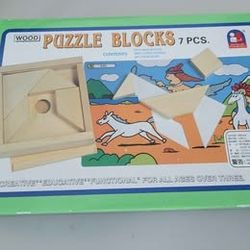 Wood Tangram Puzzle Block Set