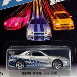 Hot Wheels Fast and Furious Nissan Skyline GT-R R34