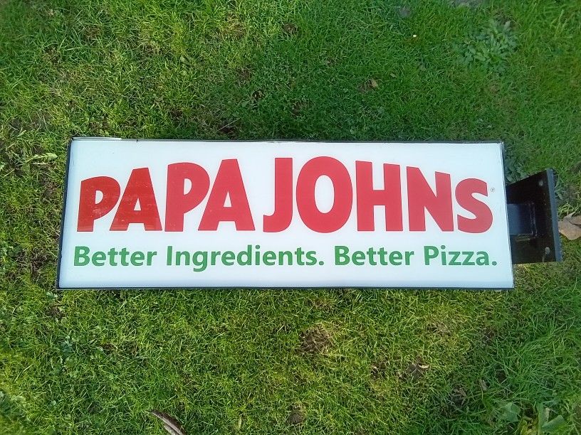 PAPA JOHNS PIZZA SIGN