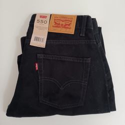 Boy's Levi's 550 Relaxed Size 8 Husky 
W28 L23 Black