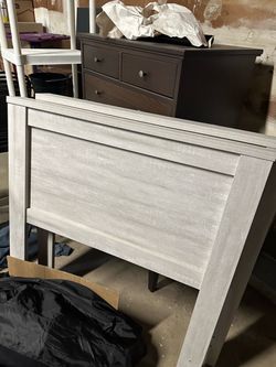 2 Grey Wood Twin Headboards