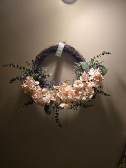 NWT Bloom Room 20-Inch Floral Wreath - Spring Hydrangeas