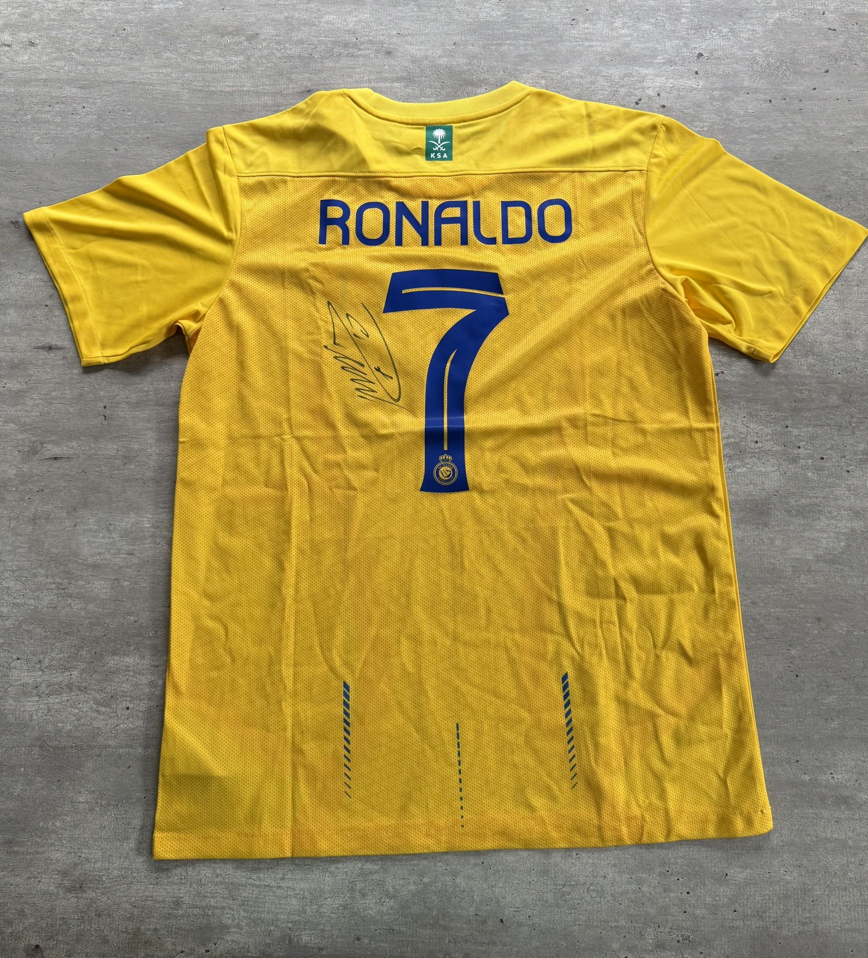 Cristiano Ronaldo CR7 Al-Nassr Football Club shirt 2023-2024  Hand Signed w/COA