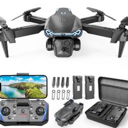 Drone with Camera 1080P HD, FPV Foldable Drone for Adults Kids, One-Key Take Off/ Landing, 3D Flips, Altitude Hold, Speed Adjustment, Headless Mode, 2