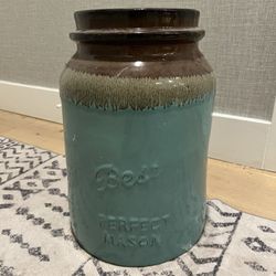 Mason Jar Ceramic Pot